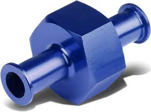 DNA Motoring FT-1-9026-06-BL 3/8" AN6 AN-6 STRAIGHT MALE HOSE UNION COUPLER BLUE ALUMINUM FITTING ADAPTER