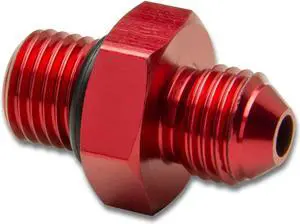 DNA Motoring FT-4904-001-RD 4AN Anodized T-6061 Aluminum Red Straight Oil Line Fitting Adapter