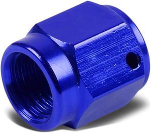 DNA Motoring FT-1-9011-03-BL BLUE ANODIZED ALUMINUM 3-AN AN3 3/16"ADAPTER FEMALE FLARE CAP/PLUG/NUT FITTING
