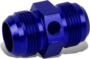 DNA Motoring FT-1-9025-16-BL 16AN AN16 AN-16 Flare Union 1/8" NPT Side Port Aluminum Finish Fitting Adapter (Blue)