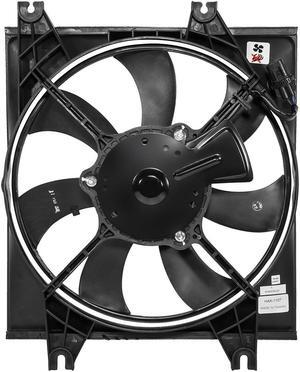 DNA Motoring OEM-RF-0007 For 2001 to 2005 Hyundai Accent Factory Style AC Condenser Cooling Fan Shroud Assembly HY3113104 02 03 04