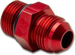 DNA Motoring FT-4908-001-RD 8AN Anodized T-6061 Aluminum Red Straight Oil Line Fitting Adapter (3/4-16 UNF)
