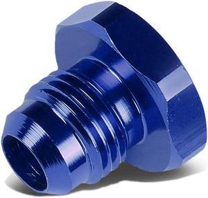 DNA Motoring FT-1-9012-06-BL 6AN AN-6 9/16 FLARE BOLT BLUE ALUMINUM ANODIZED NUT PLUG LOCK FITTING ADAPTER