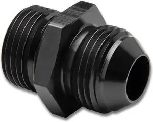 DNA Motoring FT-4912-001-BK 12AN Anodized T-6061 Aluminum Black Straight Oil Line Fitting Adapter (1-1/16-12 UNF)