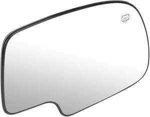 DNA Motoring OEM-MG-0275 For 2005 to 2006 Chevy Silverado Suburban Avalanche GMC Sierra 1500 2500 Yukon Tahoe Cadillac Escalade Factory Style Passenger / Right Heated Mirror Glass Lens