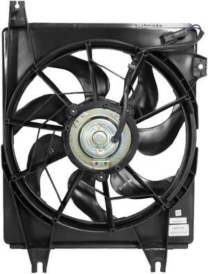 DNA Motoring OEM-RF-0010 For 1996 to 2000 Hyundai Elantra Tiburon Factory Style AC Condenser Cooling Fan Shroud Assembly HY3113102 97 98 99