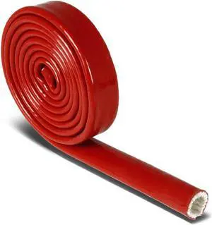 DNA Motoring FSH-FT-10MM-RD Red Heat-Shielded Fire Sleeve for Oil Fuel Lines & Electrical Wiring (10mm X 1-Ft)
