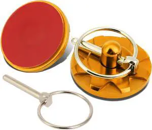 DNA Motoring HP-ZTL-9041-OR 1 X Pair of Aluminum/Steel Billet Style Cosmetic Hood Pins (Orange)
