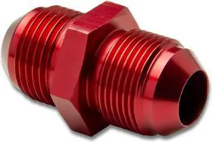 DNA Motoring FT-4910-003-RD 10AN Anodized T-6061 Aluminum Straight Red Oil Line Fitting Adapter (M22 X 1.5 Thread Pitch)