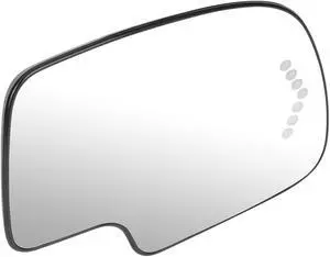 DNA Motoring OEM-MG-0273 For 2003 to 2006 Chevy Silverado Suburban Tahoe GMC Sierra 1500 2500 Escalade Factory Style Passenger / Right Heated Turning Signal Mirror Glass Lens 04 05