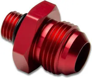 DNA Motoring FT-4910-005-RD 10AN Anodized T-6061 Aluminum Red Straight Oil Line Fitting Adapter (1/2-16 UNF)