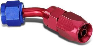 DNA Motoring FT-4004-045 4AN 45-Degree Swivel Fuel Line Hose Flare Union Adapter With Reusable End