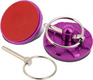 DNA Motoring HP-ZTL-9041-PP 1 X Pair of Aluminum/Steel Billet Style Cosmetic Hood Pins (Purple)