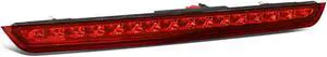 DNA Motoring 3BL-CMTY07-LED-RD For 2007 to 2014 Chevy Suburban 1500 2500 Tahoe Yukon XL LED 3rd Third Tail Brake Light Lamp Red Housing 08 09 10 11 12 13