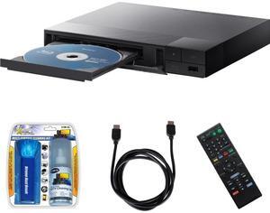 Sony BDP-S1700 Streaming Blu-ray Disc Player w/ Cleaning Kit and HDMI Cable Bundle