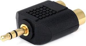 Monoprice 3.5mm Stereo Plug To 2 RCA Jack Splitter Adaptor - Gold Plated