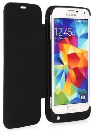 Naztech PowerCase Carrying Case (Flip) for Smartphone - Black
