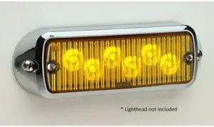 Whelen Engineering Chrome-Plated Surface Mount Adapter, TIR6 Super-LED® Only, Model# 5TSMAC