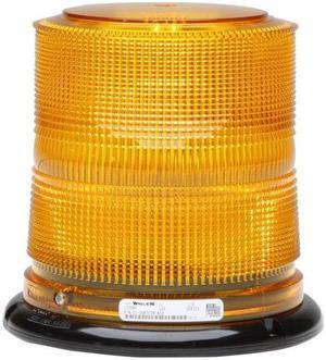 Whelen Engineering L10 Series Beacon, Amber, High Dome, Permanent Mount, 12 V DC, Model# L10HAP