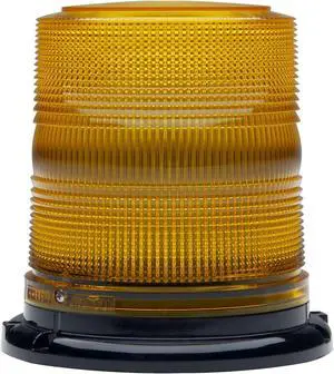Whelen Engineering L10 Series Beacon, Amber, High Dome, Permanent Mount, 24 VDC, Model# L10HAP4