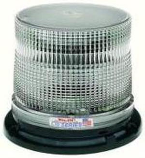 Whelen Engineering L10 Series Beacon, Clear Low Dome, Permanent Mount, 12 V DC, Model# L10LCP