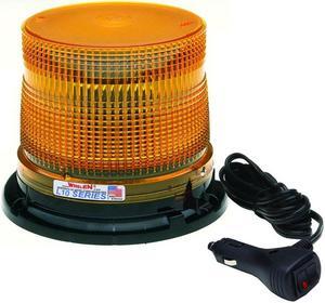 Whelen Engineering L10 Series Beacon, Amber, Low Dome, Magnetic Mount, 12 VDC, Model# L10LAM