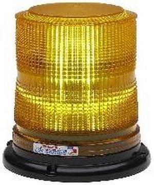 Whelen Engineering L21 Series Beacon, Amber, High Dome, Permanent Mount, 12 V DC, Model# L21HAP