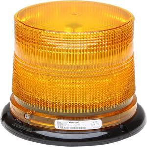 Whelen Engineering L10 Series Beacon, Amber, Low Dome, Permanent Mount, 12 V DC, Model# L10LAP
