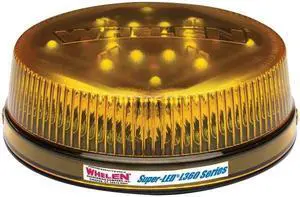 Whelen Engineering L32 Series Beacon, Amber, Low Dome, Flat Mount, 24 VDC, Model# L32LAF4