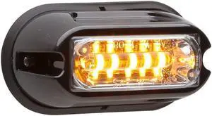 Whelen Engineering LINZ6 Lighthead, Horizontal Mount, 12 VDC, Amber, Model# LINZ6A