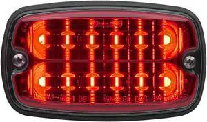 Whelen Engineering M4® Series Red with Colored Directional Lens, Model# M4R