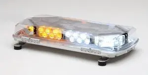 Whelen Engineering Century Mini 16" Light bar Permanent Mount, Driver Side Amber, Passenger Side White with Clear Dome, Model# MC16PF
