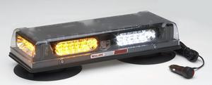 Whelen Engineering Responder LP Mini Light bar, Six CON3 Super-LED® Modules, Magnetic Mount, Driver Side Amber & Passenger Side White with Clear Dome, Model# R1LPMF