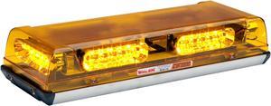 Whelen Engineering Responder LP Mini Light bar, Six LIN6 Super-LED® Modules, Permanent Mount, Aluminum Base, Amber, Model# R2LPHPA