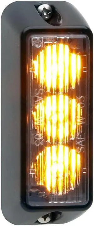 Whelen TIR3 Series lighthead, Vertical Mounting, Amber, Model# RVA03ZCR