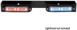 Whelen Engineering T-Series Universal license plate bracket for 2 lightheads, Model# TIONBKT2