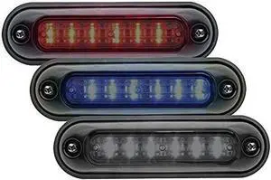 Whelen Engineering ION Series Linear-LED® TRIO Surface Mount Red/Blue/White with Smoked Lens, Model# XI3SMJC