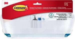 Command Plastic Shower Caddy [Removable]: 11.5 in. x 4.8 in. x 4.7 in. (Clear Frosted)