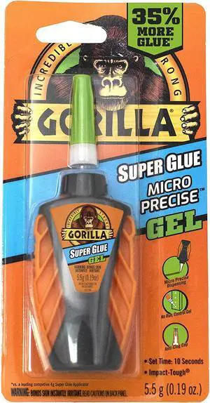 Gorilla Super Glue Micro Precise Gel: 5.5g bottle (Clear)
