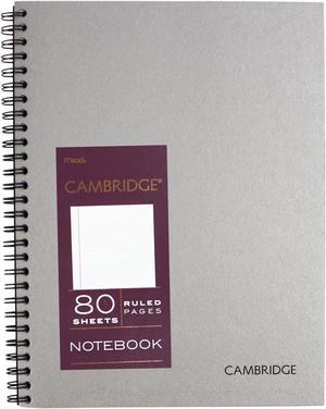Cambridge Limited Metallic Wirebound Notebook [Legal Ruled]: 6-5/8 in. x 9-1/2 in. (Metallic Silver) *80 sheets