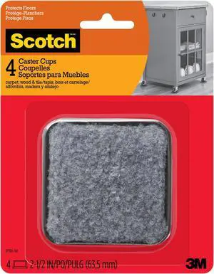 Scotch Caster Cups: 2-1/2 in. x 2-1/2 in. (Grey) *4-pack