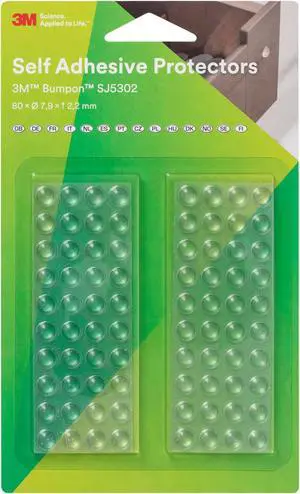 3M Bumpon Self-Adhesive Protectors [Hemisphere]: 0.312 in. width x 0.085 in. thick (Clear) *retail-packaged