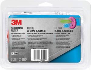 3M Performance P100 Particulate + Odor Filters: 2097 Particulate Filter, 2-pairs (Pink)