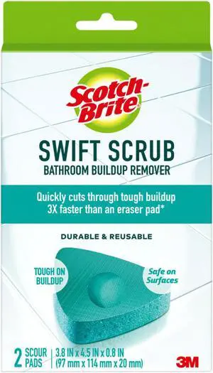 Scotch-Brite Swift Scrub Bathroom Buildup Remover: 2-pack (Green) *2-pack - OEM