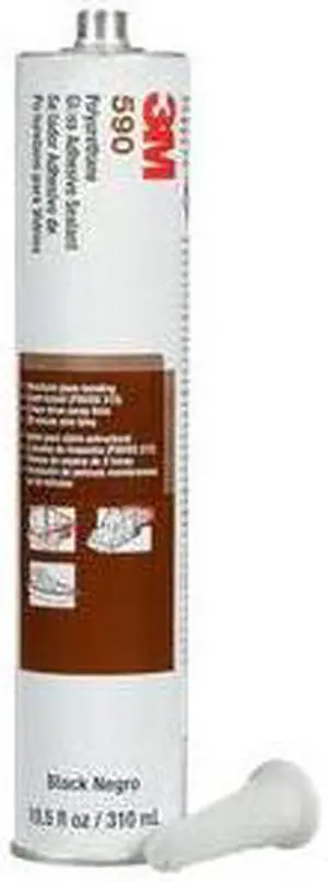 3M Polyurethane Glass Adhesive Sealant (590): 310 mL cartridge (Black)