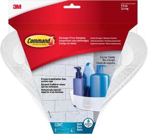 Command Shower Corner Caddy [Removable]: 10.4 in. x 4.9 in. x 7.2 in. (Clear Frosted)