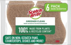 Scotch-Brite Greener Clean Non-Scratch Scrub Sponges: 6-pack (Natural) *6-pack