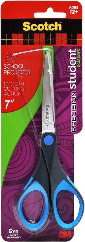 Scotch Precision Student Scissors: 7-inch scissor (Blue)