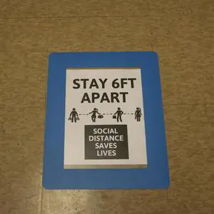 FindTape Floor Sign Cover: 12-1/2 in. x 10 in. (Blue)