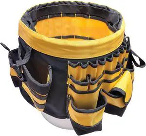 DW SitePro SITEGEAR Professional Bucket Tool Organizer: 60 pockets (Black and Yellow)